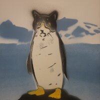 QUASI - Katzenpinguin - 2024 - Mixed media