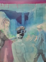 Leonhard Wachter - Stadt bei Nacht - 2025 - Acryl